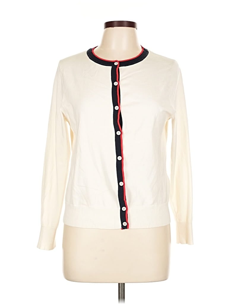 Pre-owned Banana Republic Cardigan Sweater In White
