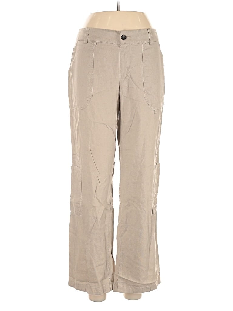 Pre-owned Happily Grey Linen Pants In Brown