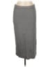 PREMISE Solid Gray Casual Skirt Size L - photo 1