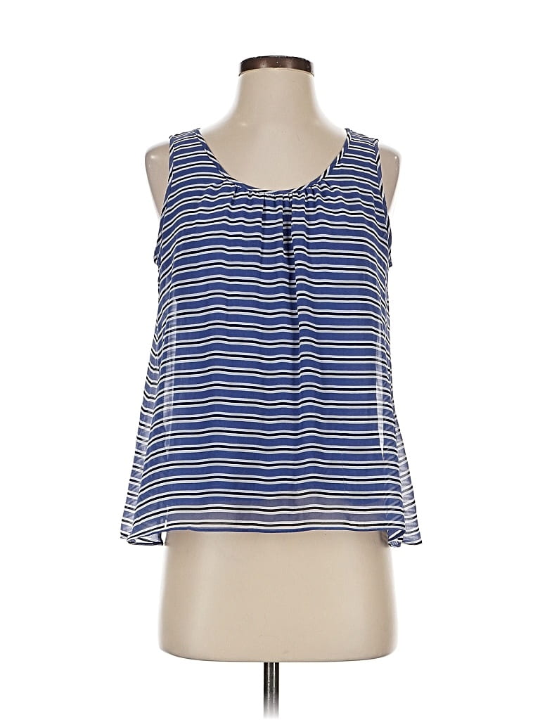 Pre-owned Ann Taylor Loft Outlet Sleeveless Blouse In Blue