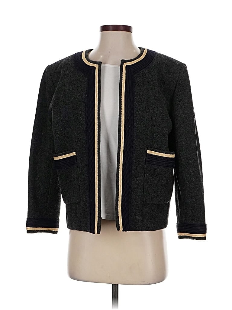Pre-owned Chanel Wool Blazer Jacket In Gray