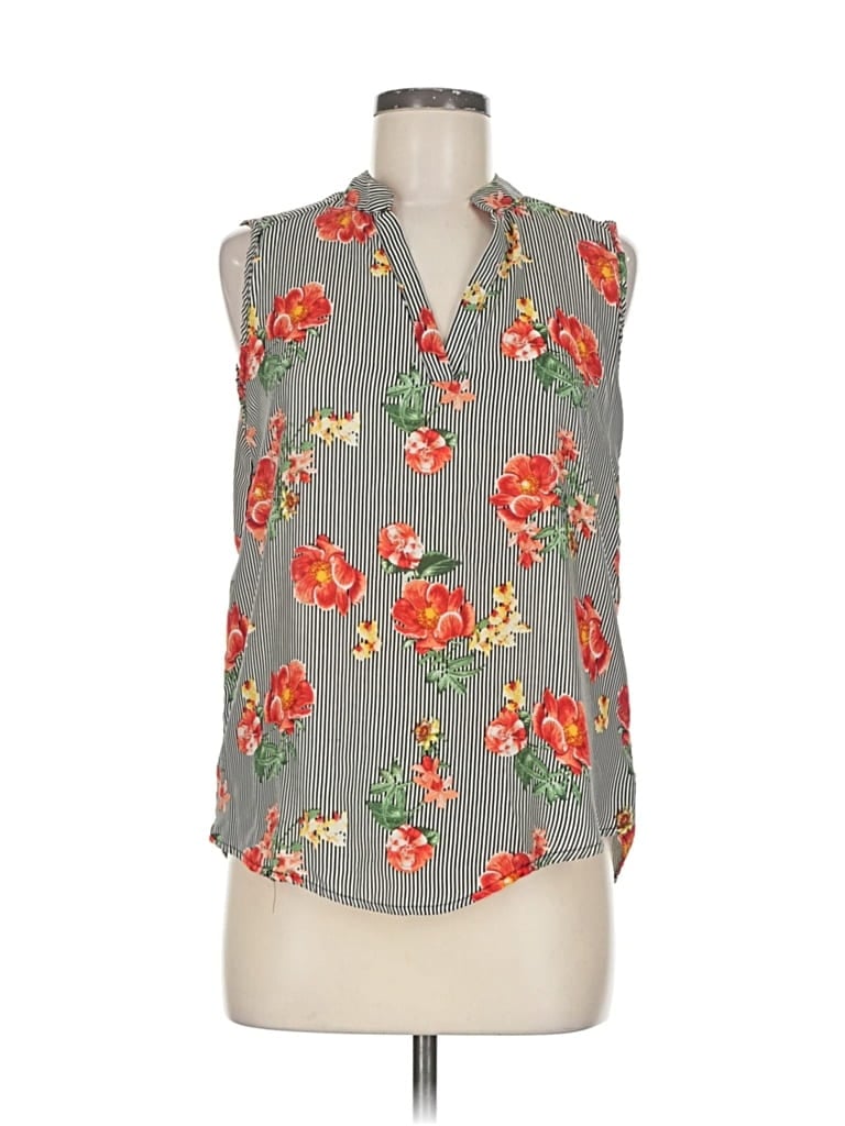 Pre-owned Assorted Brands Sleeveless Blouse In Black