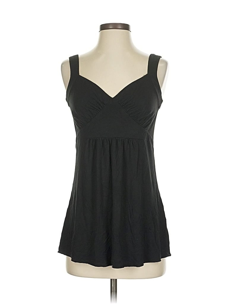 Pre-owned Ann Taylor Loft Tank Top Black Sweetheart Neckline Tops
