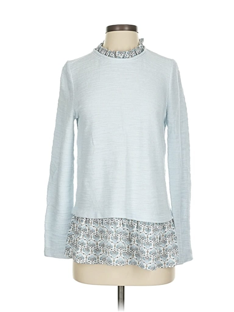 Pre-owned Ann Taylor Loft Pullover Sweater In Blue