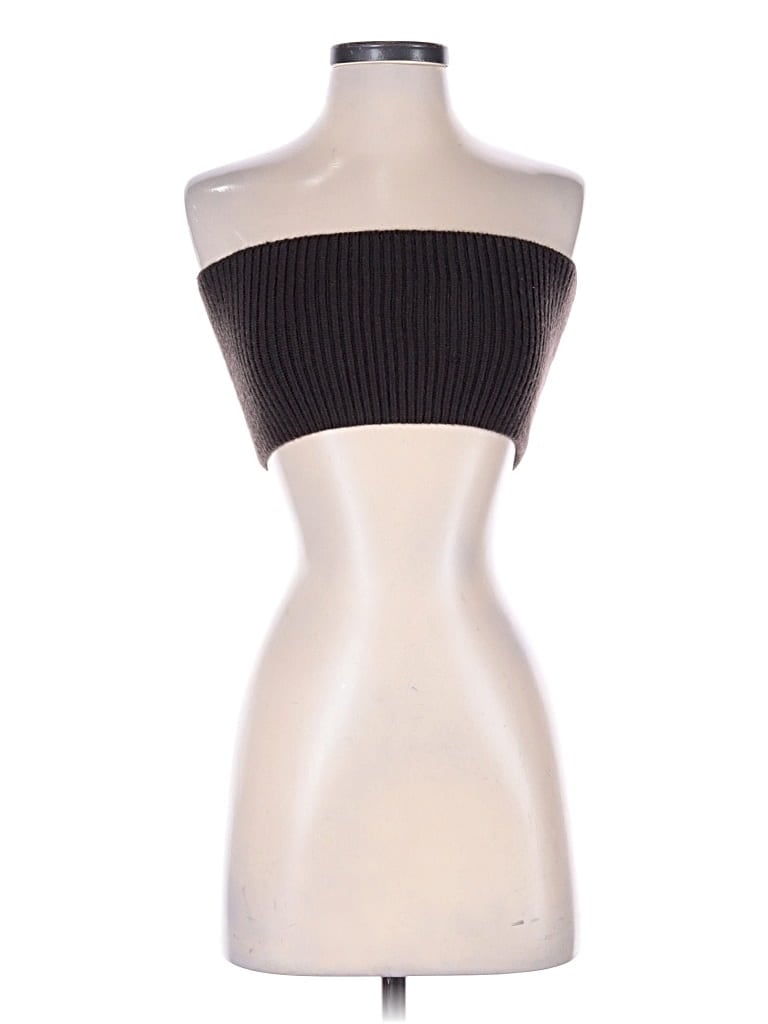 Click to view more detailed imagery on our partner's website Pre-owned Michael Kors Tube Top Brown Strapless Neckline Tops