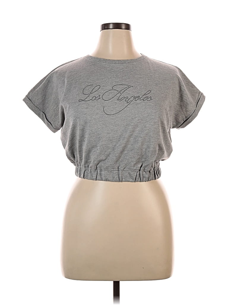 Pre-owned Assorted Brands Short Sleeve T-shirt In Gray