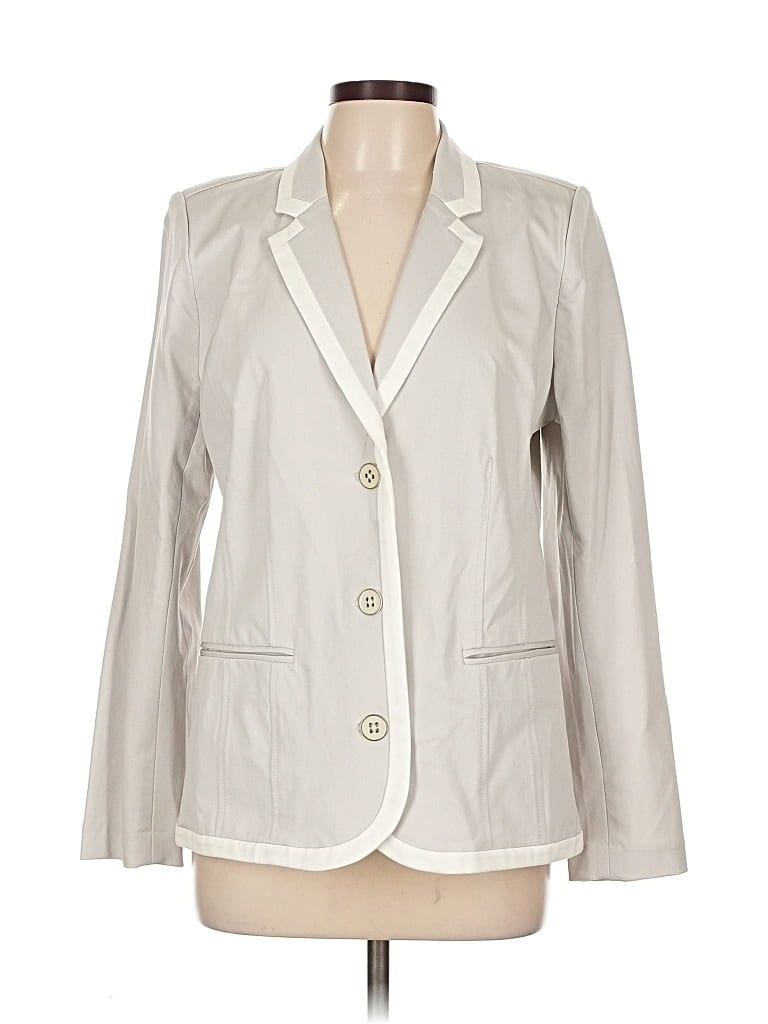 Pre-owned Isaac Mizrahi Live Blazer Jacket In Gray