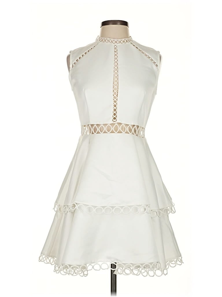 CHICWISH Pre-owned Cocktail Dress In White