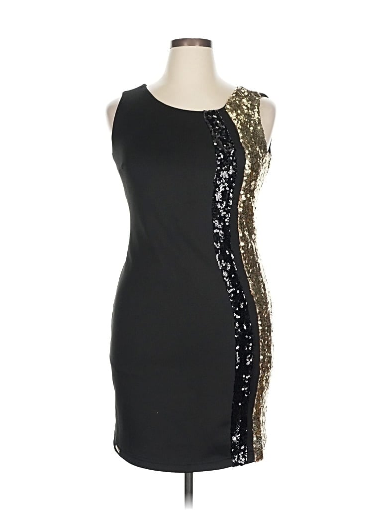 Pre-owned Assorted Brands Cocktail Dress In Black