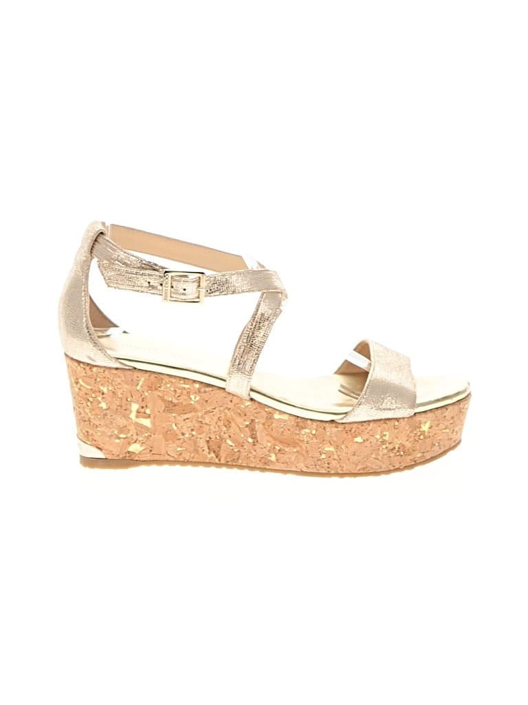 Click to view more detailed imagery on our partner's website Pre-owned Jimmy Choo Wedges In Gold