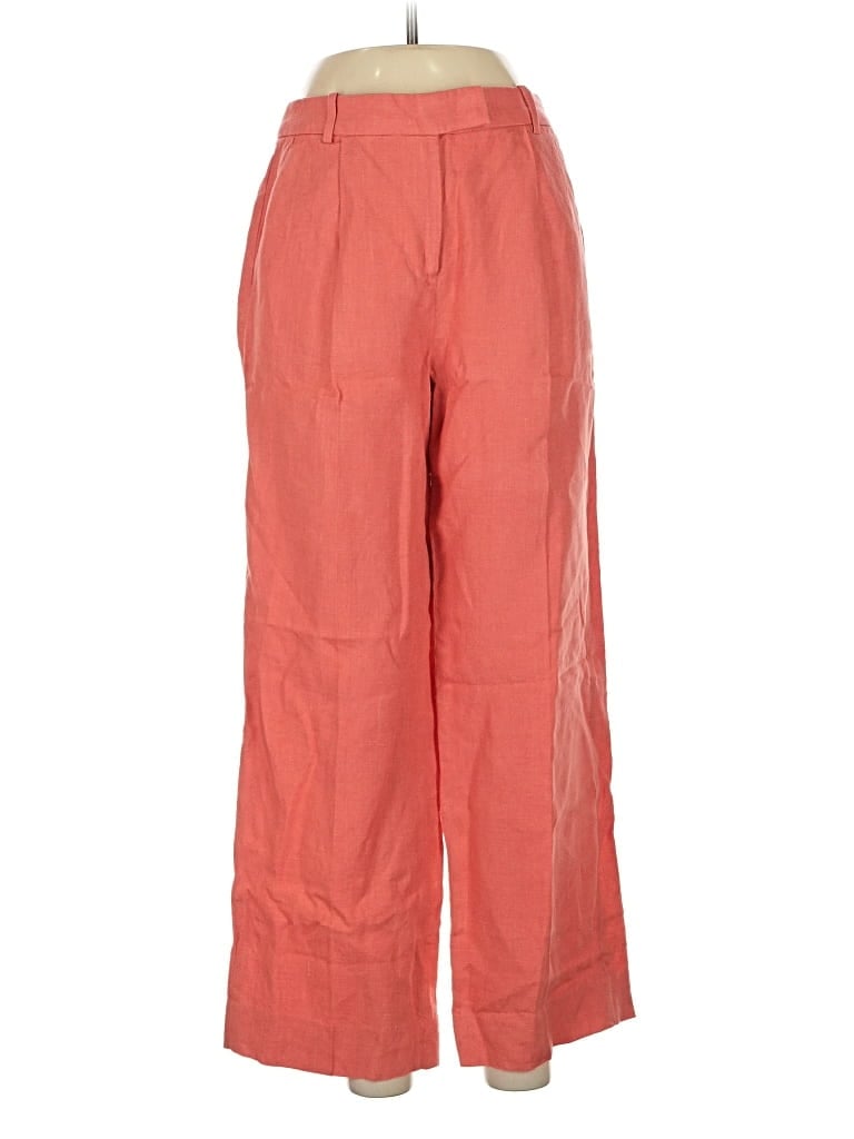Pre-owned Br Standard Linen Pants In Orange