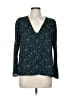 Allison Joy 100% Polyester Teal Long Sleeve Blouse Size M - photo 1