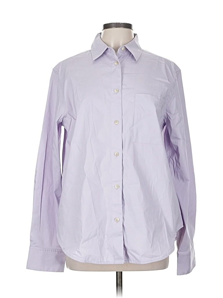 Pre-owned Lululemon Athletica Long Sleeve Button Down Shirt In Purple