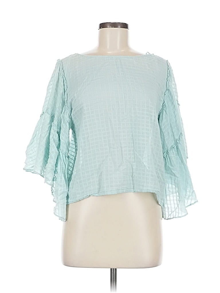 Pre-owned Vince Camuto 3/4 Sleeve Blouse In Blue