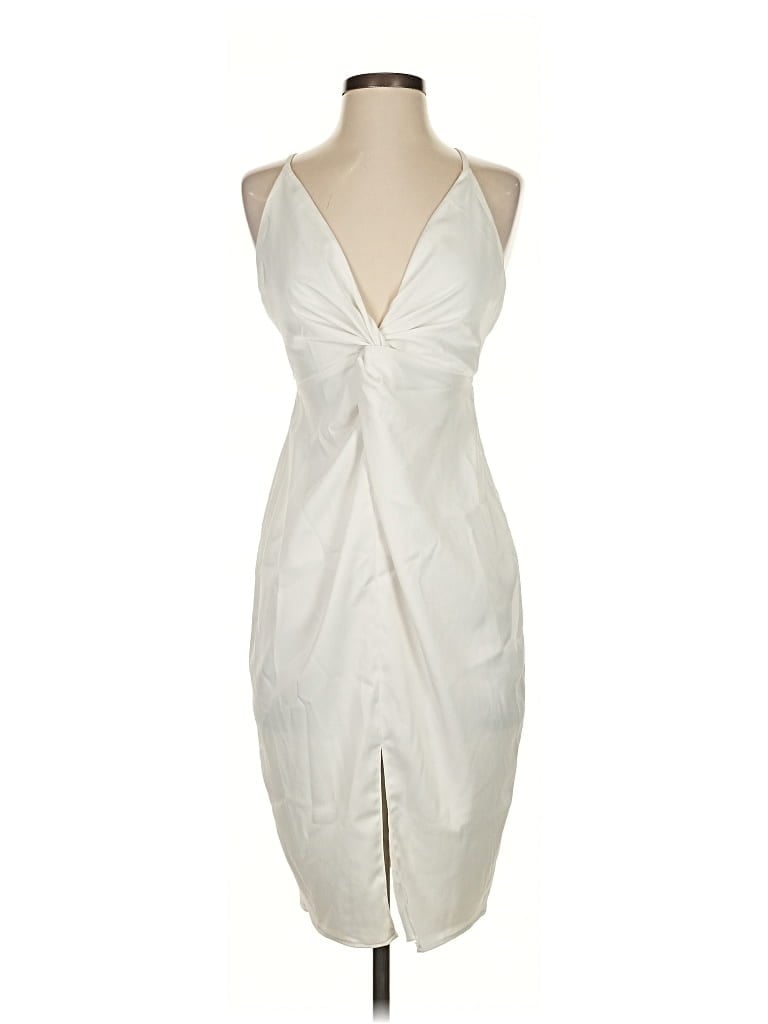 Pre-owned Asos Design Cocktail Dress In White
