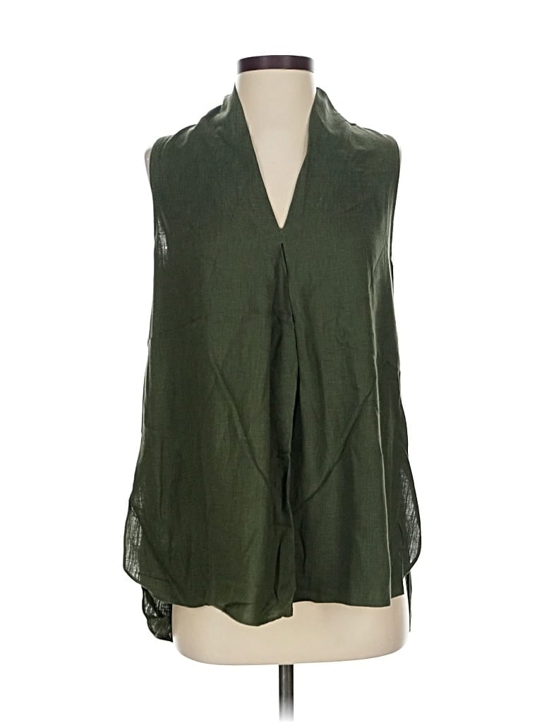 Pre-owned Karen Kane Sleeveless Blouse In Green