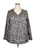 Ellen Tracy Animal Print Gray Pullover Sweater Size XXL - photo 1