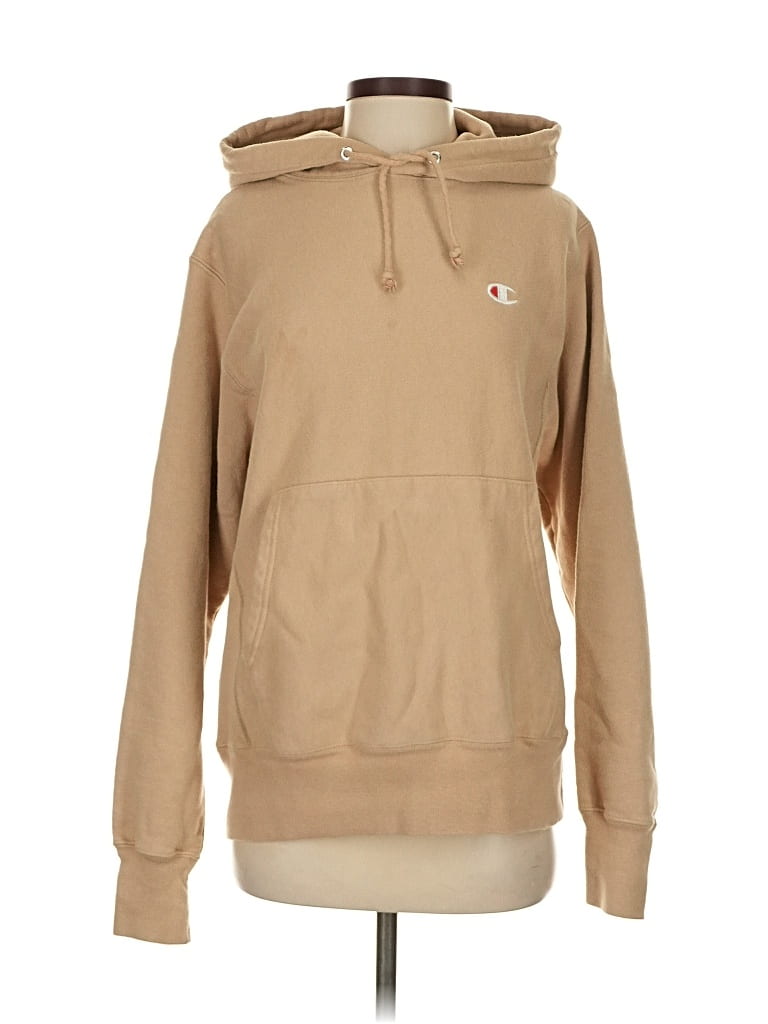 Pre-owned Champion Pullover Hoodie In Brown