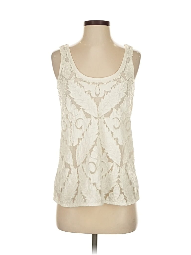 Click to view more detailed imagery on our partner's website Pre-owned Lucky Brand Sleeveless Blouse In White