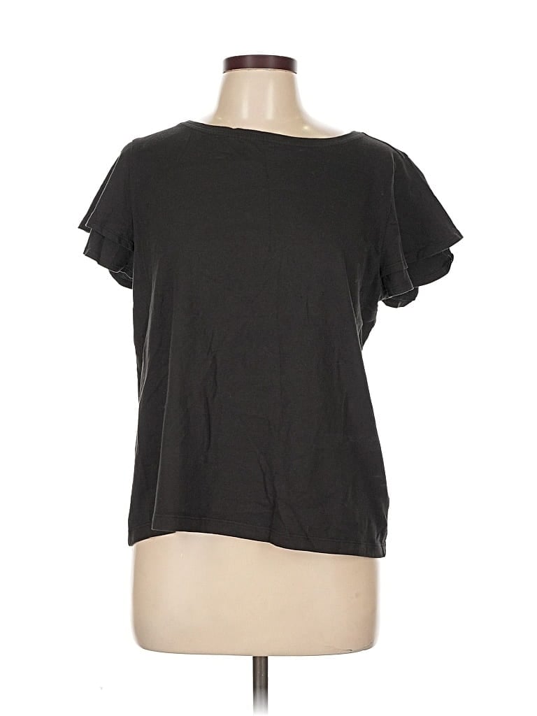 Pre-owned Free Assembly Short Sleeve T-shirt In Black