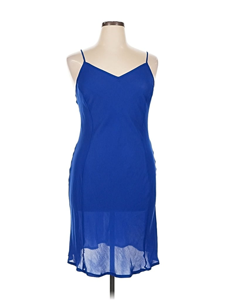 Pre-owned Lands' End Cocktail Dress In Blue