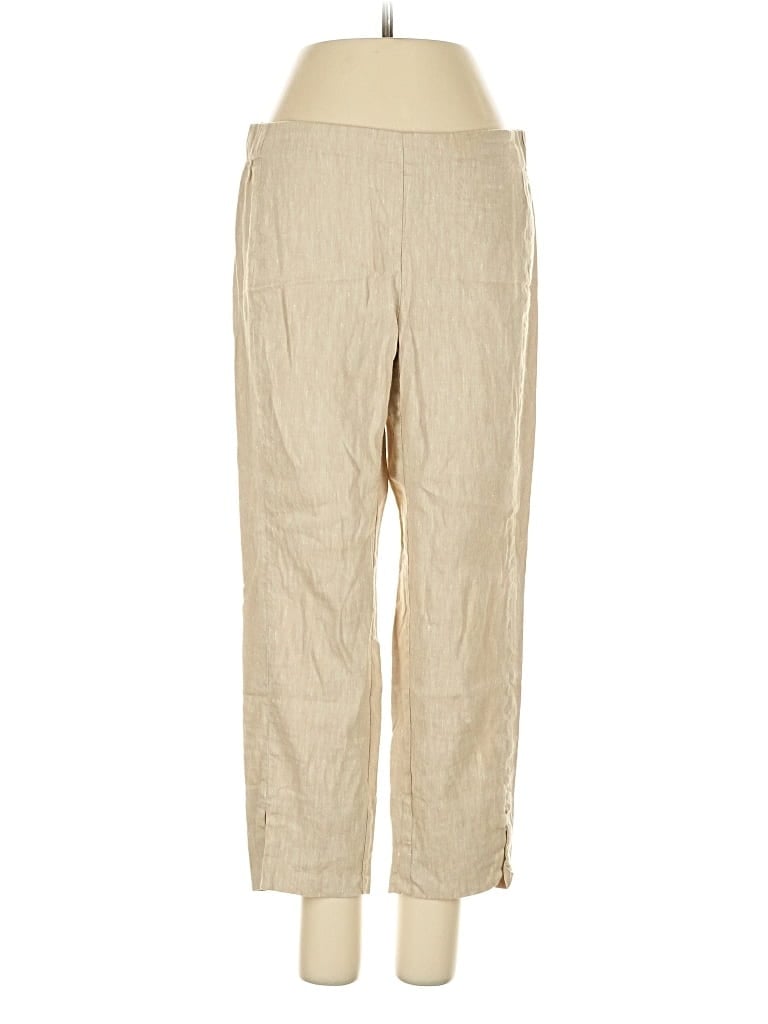 Pre-owned Jjill Linen Pants In Brown