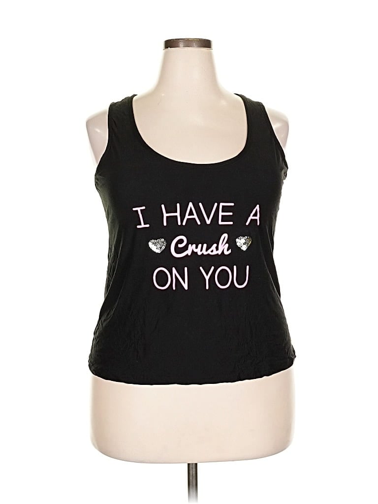 Pre-owned Assorted Brands Tank Top Black Halter Neckline Tops