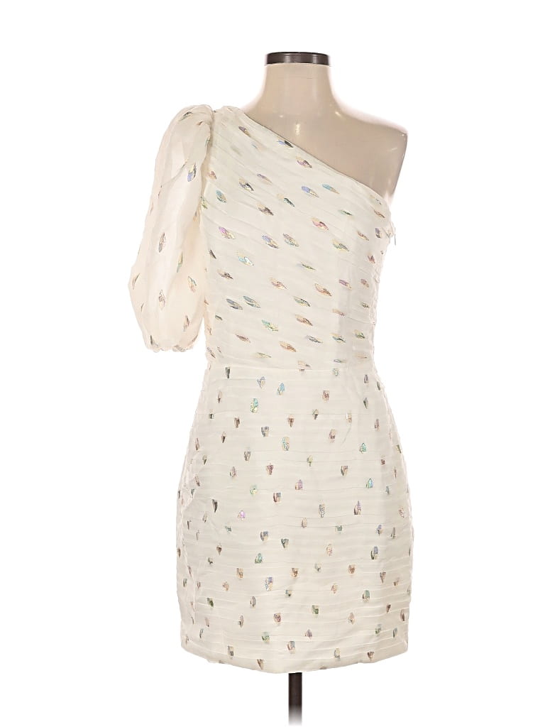 Pre-owned Shoshanna Cocktail Dress In White