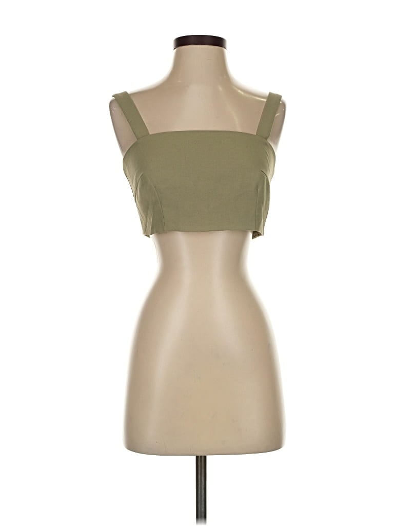 Forever 21 Sleeveless Top Green Strapless Neckline Tops In Green