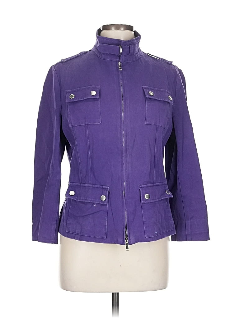 Pre-owned Jones New York Signature Jacket In Purple