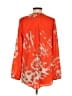 Yoana Baraschi 100% Polyester Animal Print Orange Long Sleeve Blouse Size XS - photo 2