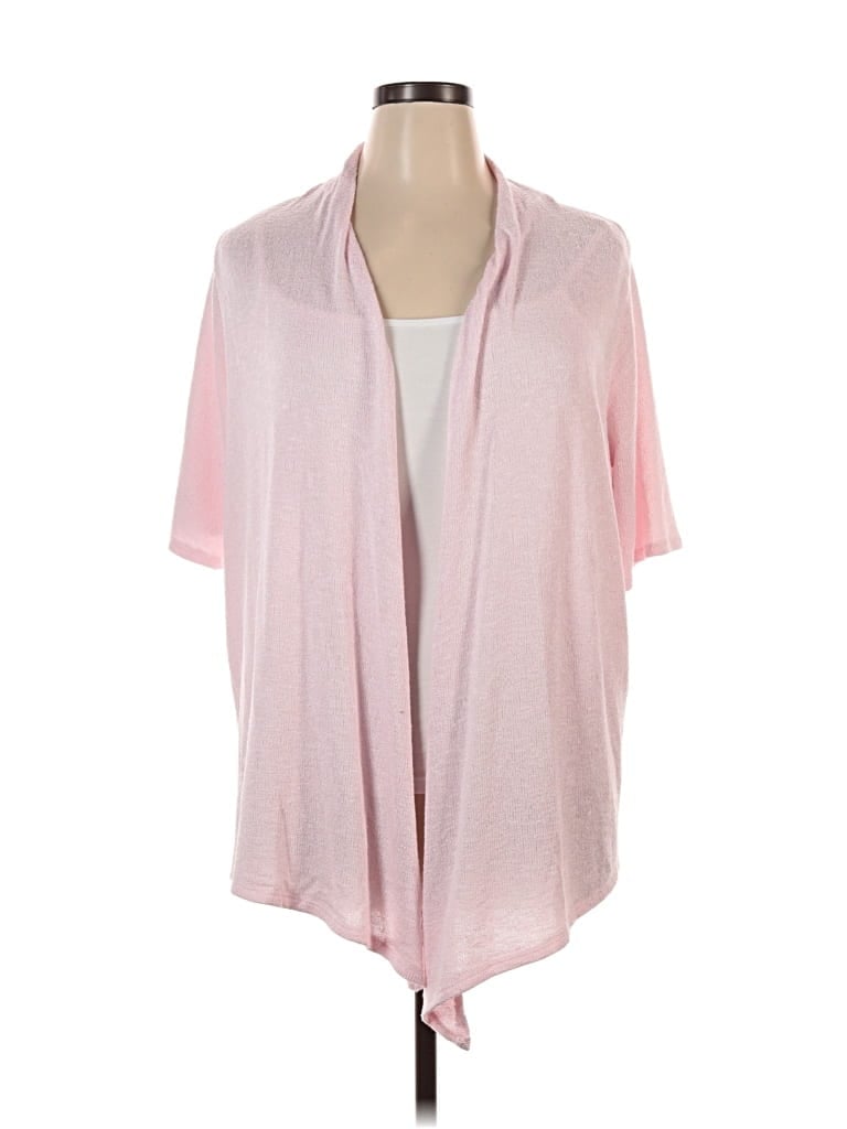 Pre-owned Green Envelope Cardigan Sweater In Pink