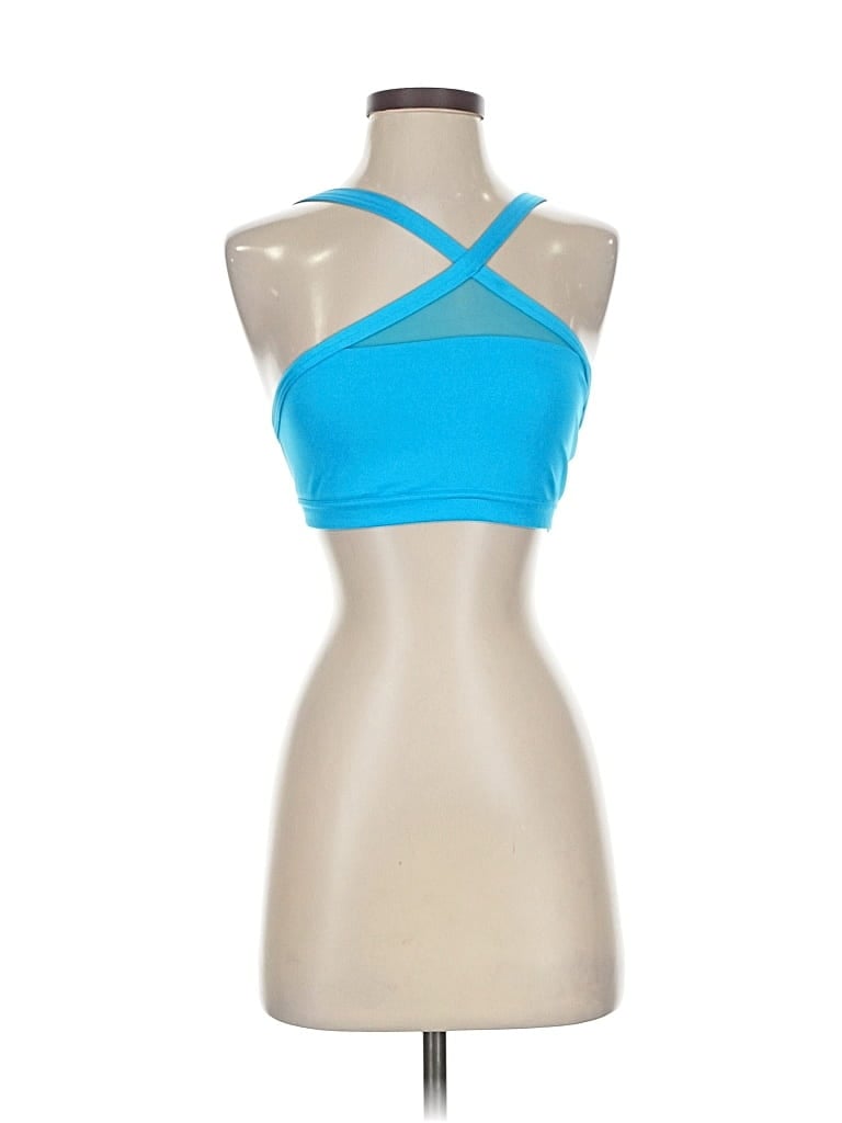 Pre-owned Vsx Sport Tank Top Blue Halter Neckline Tops