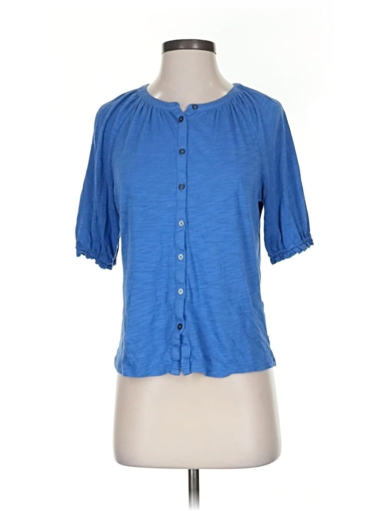 Pre-owned Boden Short Sleeve Henley Shirt In Blue