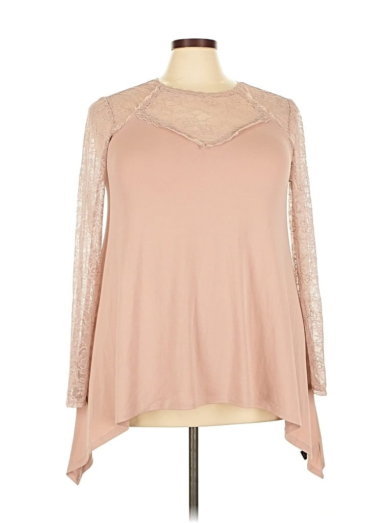 Pre-owned Torrid Long Sleeve Blouse In Pink