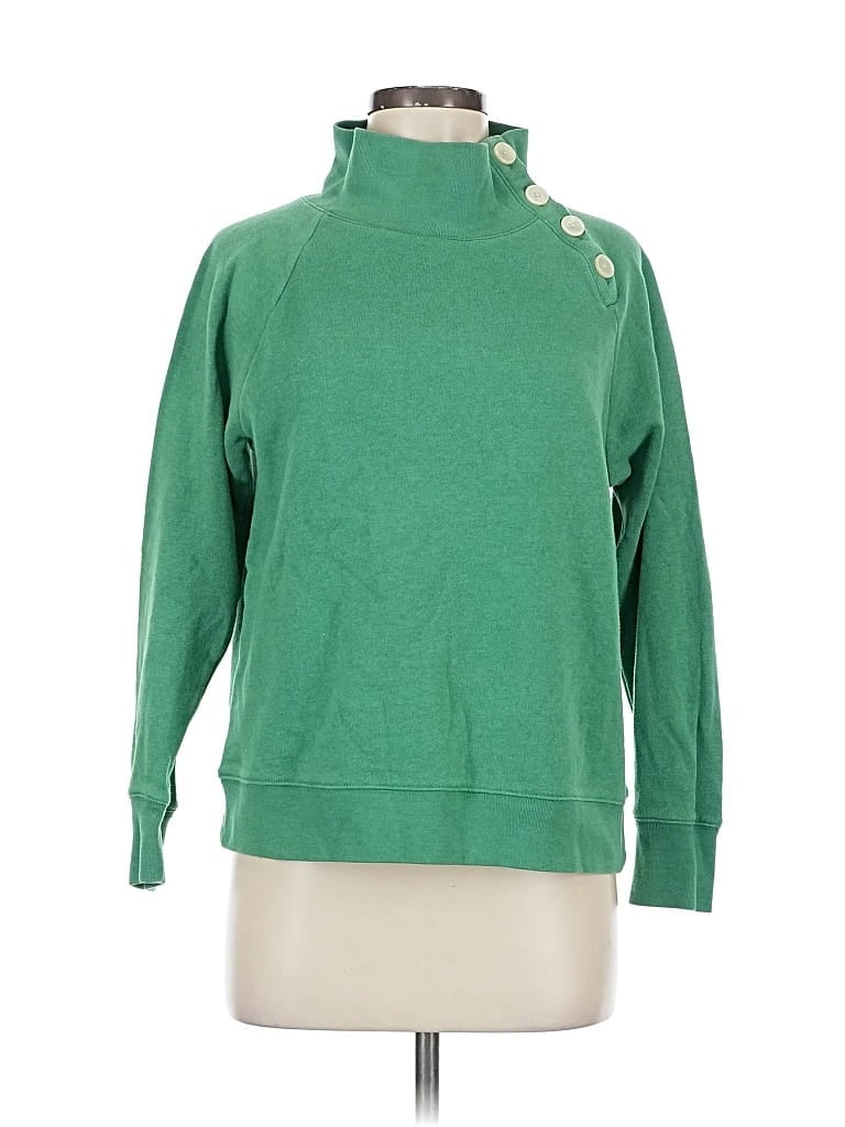 Pre-owned J.crew Factory Store Turtleneck Sweater In Green