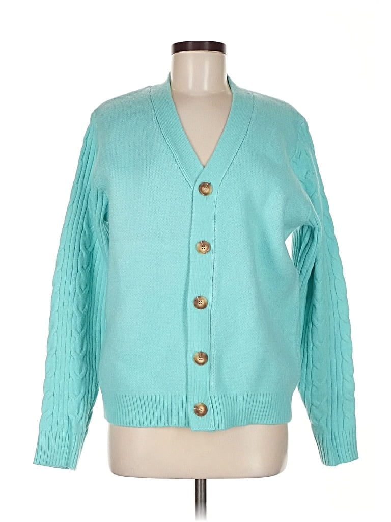 Pre-owned 2 To 5 Designs Cardigan Sweater In Blue
