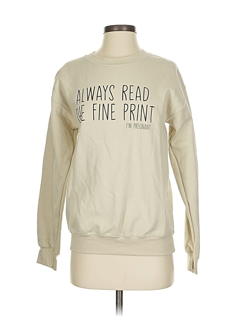 Pre-owned Gildan Sweatshirt In White