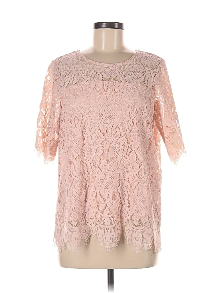 Pre-owned Adrianna Papell 3/4 Sleeve Blouse In Pink
