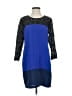 Central Park West 100% Polyester Color Block Blue Casual Dress Size S - photo 1
