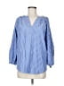 Wyse Blue 3/4 Sleeve Blouse Size 8 (3) - photo 1