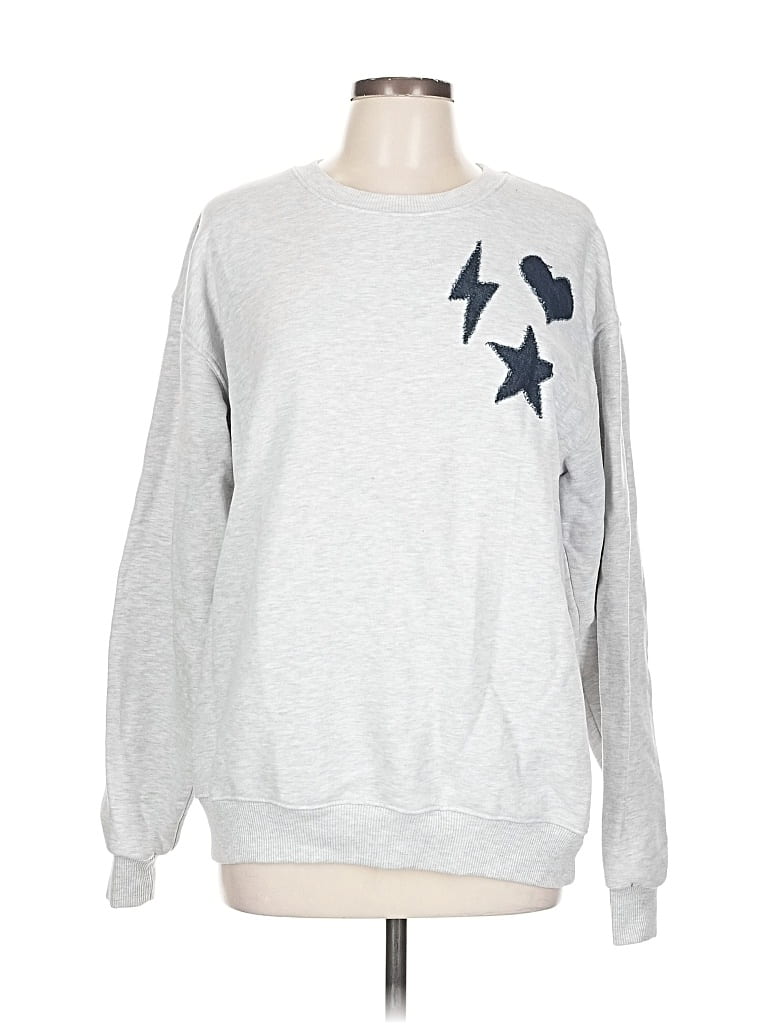 Pre-owned Assorted Brands Sweatshirt In Silver