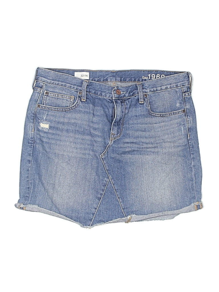 Pre-owned Assorted Brands Kids' Denim Skirt In Blue
