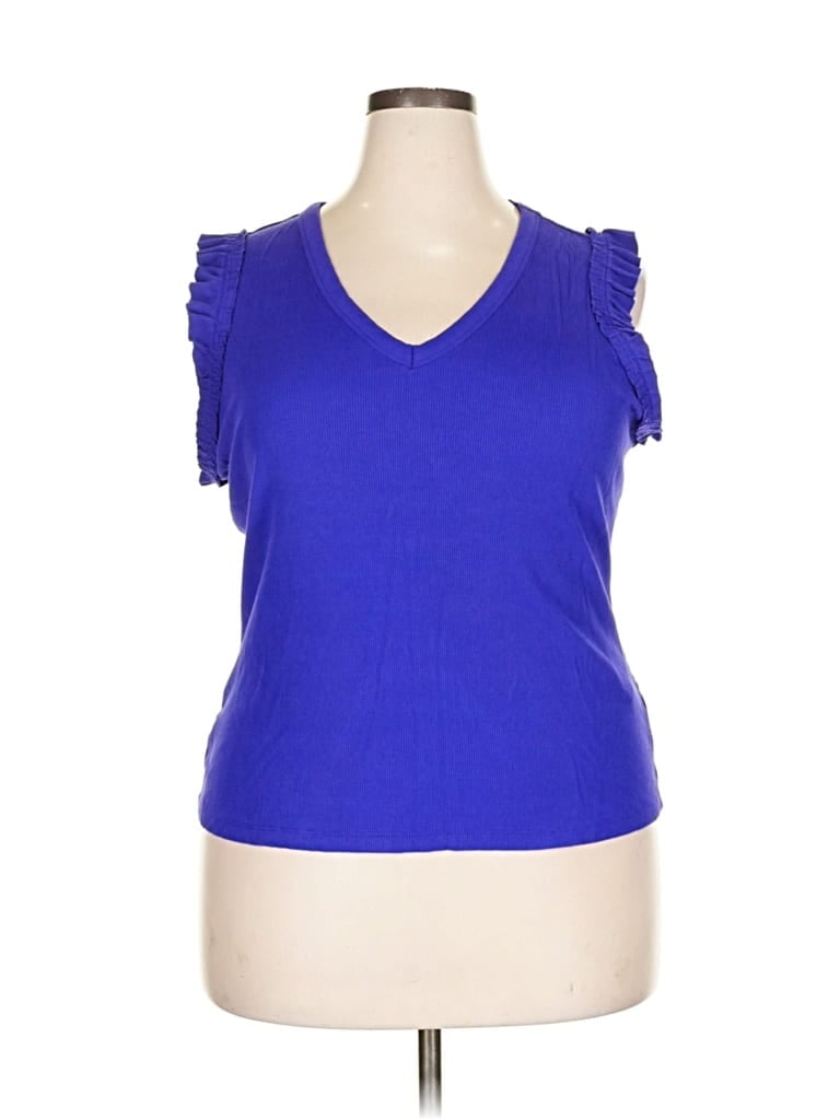 Click to view more detailed imagery on our partner's website Pre-owned Nine West Sleeveless T-shirt In Blue