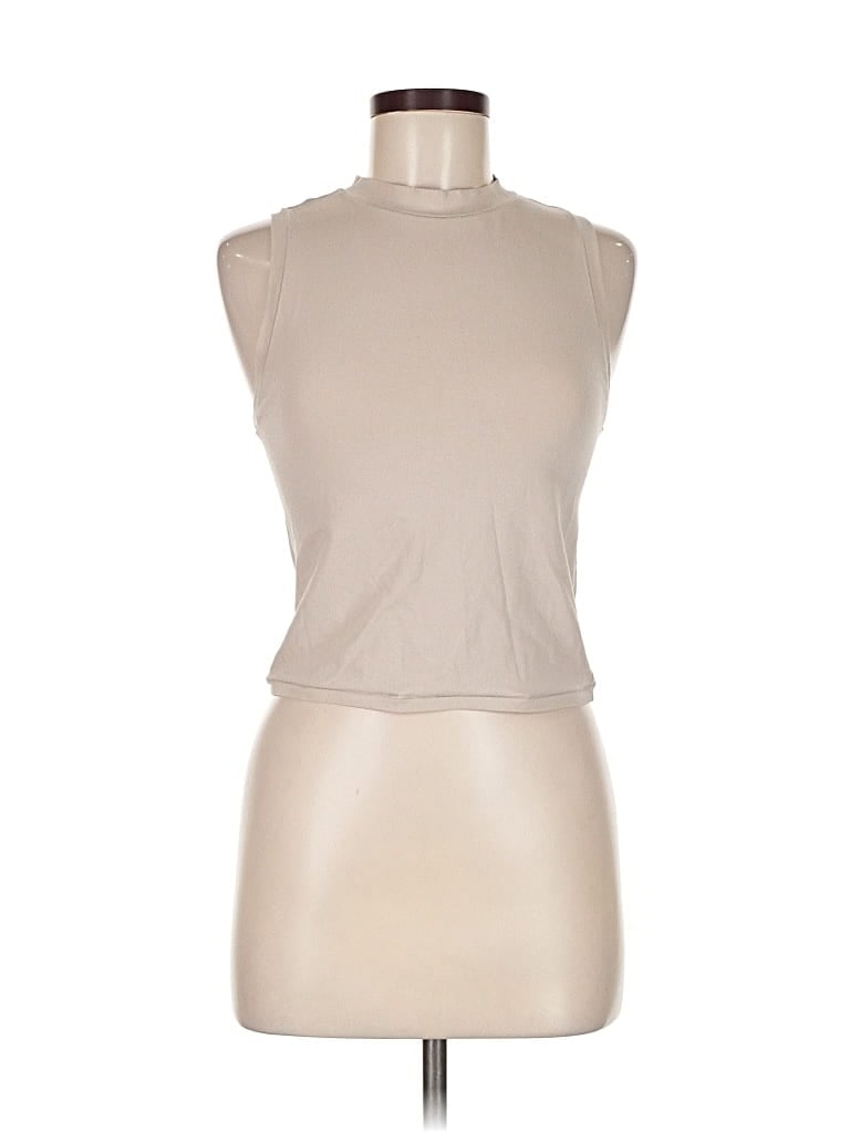 Pre-owned Yogalicious Sleeveless T-shirt In Brown