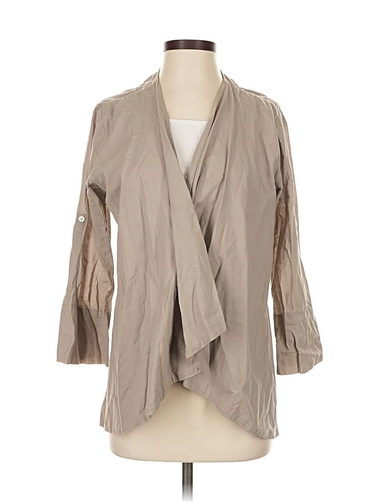 Pre-owned James Perse 3/4 Sleeve Blouse In Gray