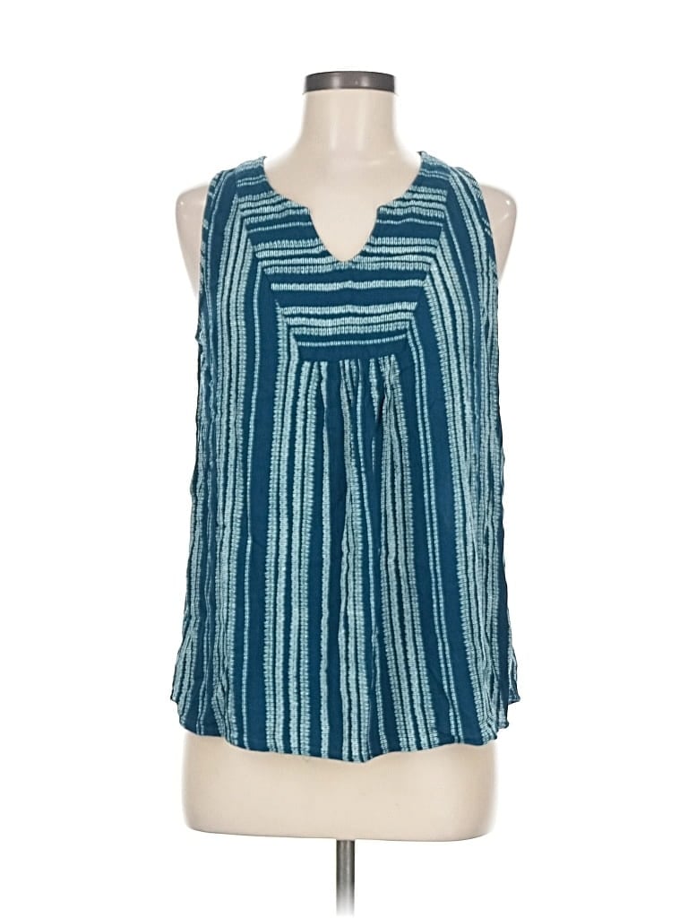 Pre-owned Sonoma Goods For Life Sleeveless Blouse In Blue