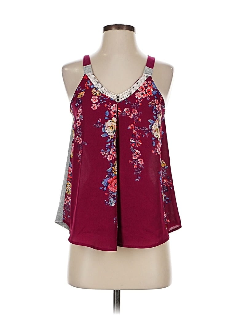 REWIND Pre-owned Sleeveless Blouse In Burgundy