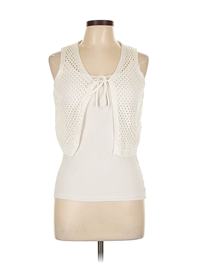 Pre-owned Happily Grey Sweater Vest In White