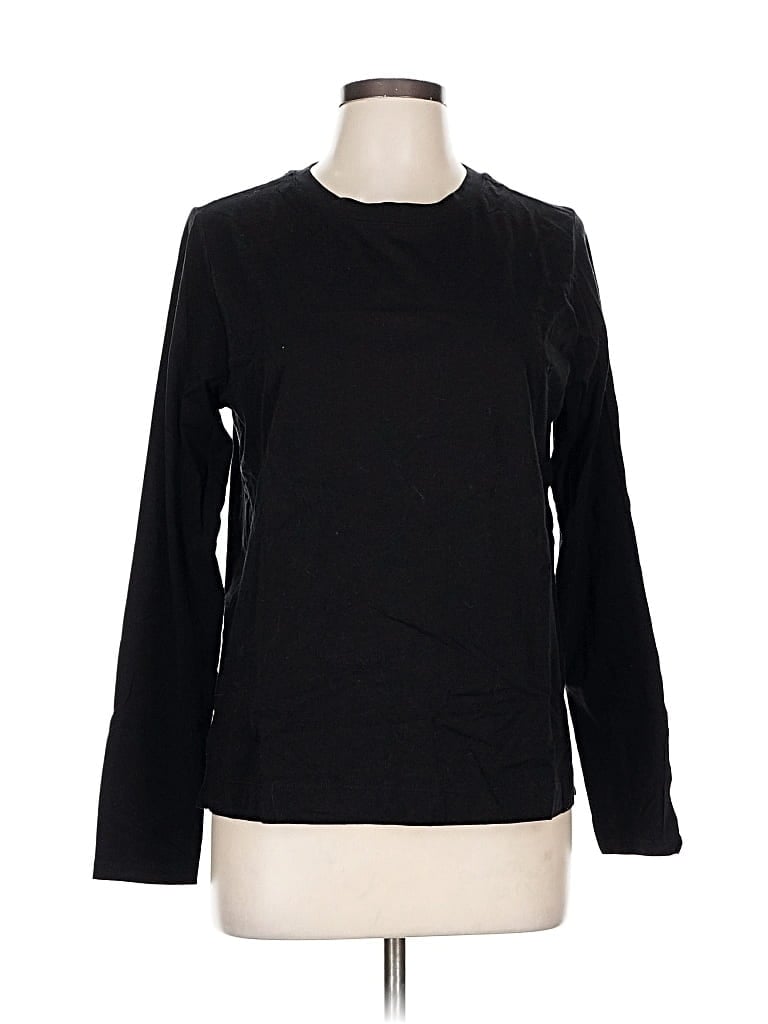Pre-owned Ann Taylor Loft Long Sleeve T-shirt In Black